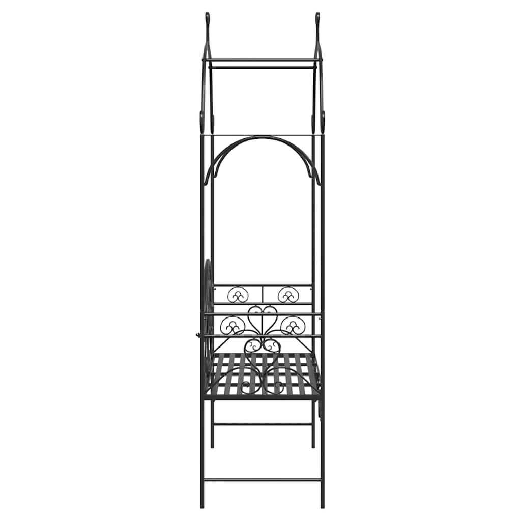 Tuinbank Zwart 121 x 48 x 200 cm Staal
