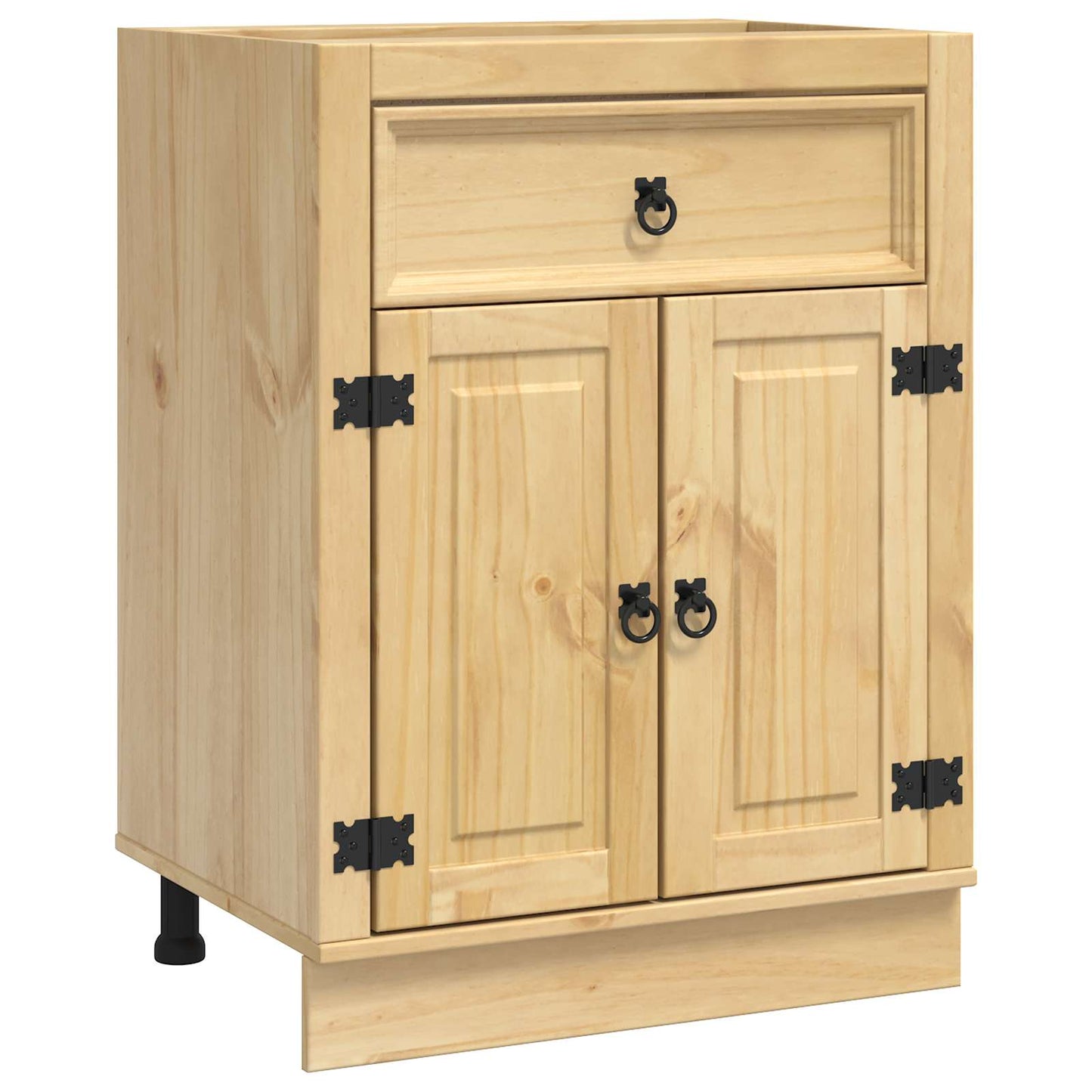 Kast met lade Honing 60 x 46 x 81,5 cm Massief grenenhout