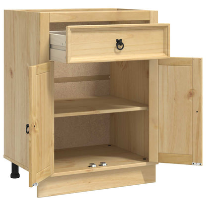 Kast met lade Honing 60 x 46 x 81,5 cm Massief grenenhout