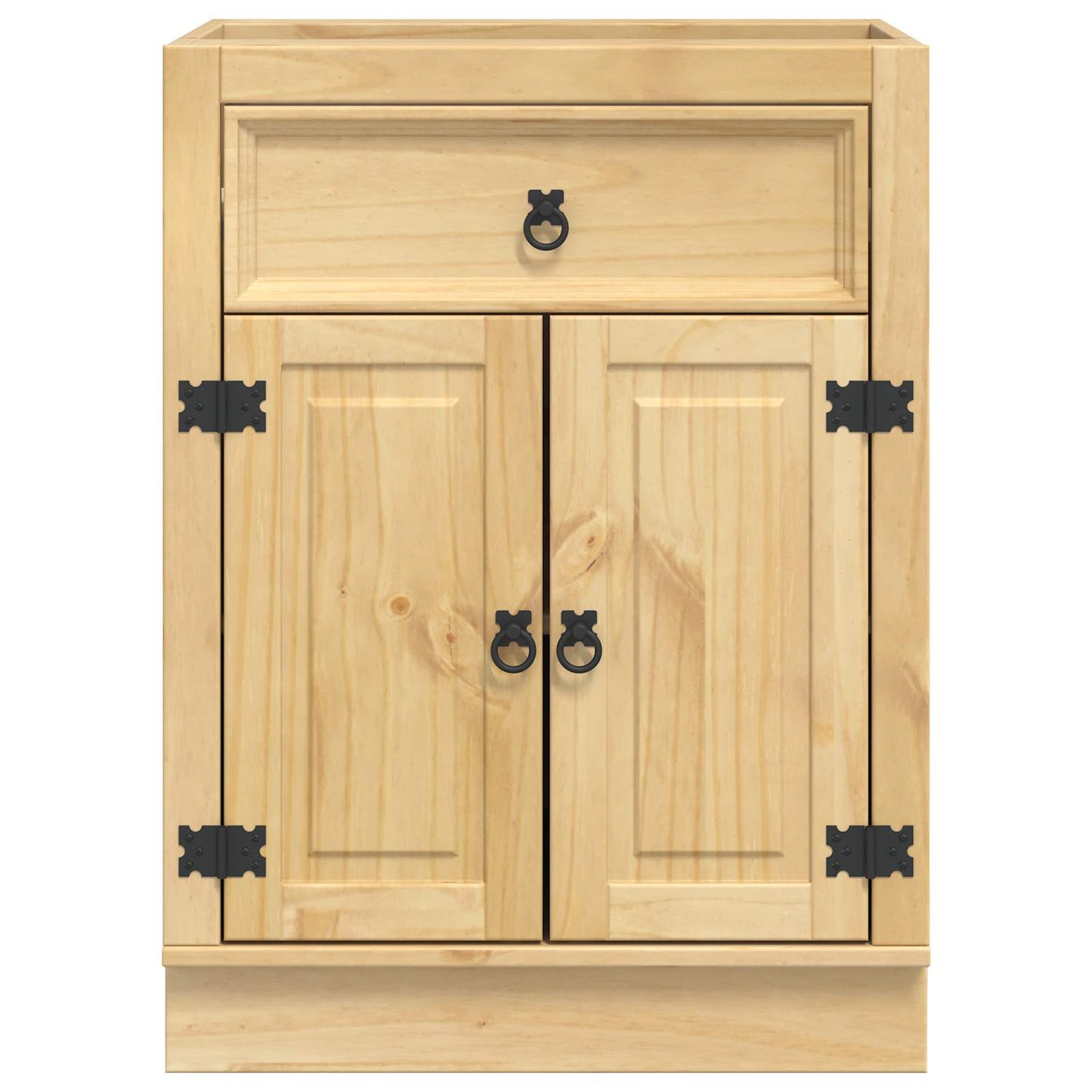 Kast met lade Honing 60 x 46 x 81,5 cm Massief grenenhout