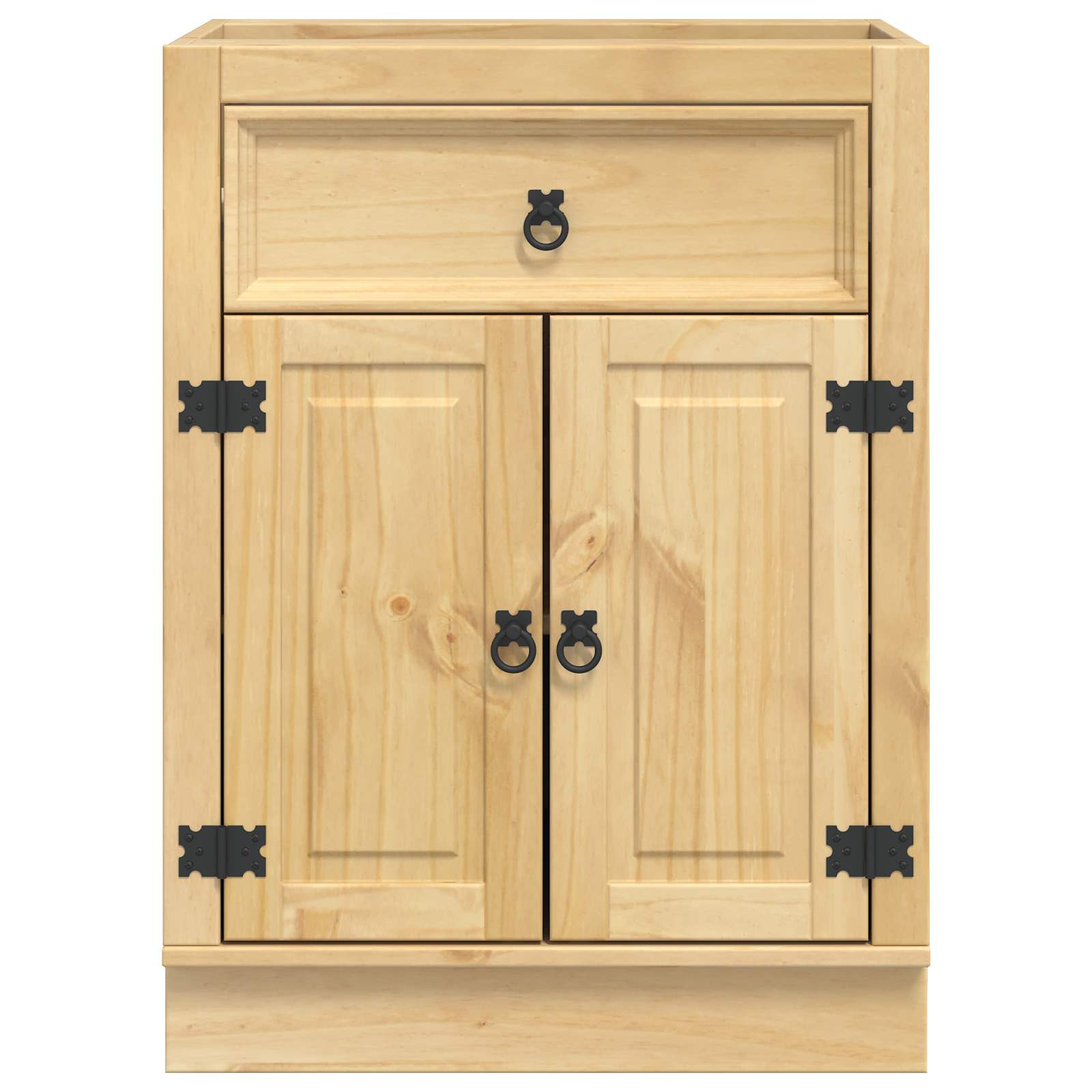 Kast met lade Honing 60 x 46 x 81,5 cm Massief grenenhout