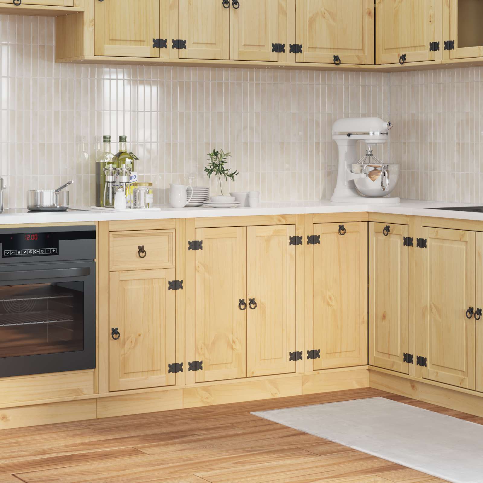 Kast met plank Honing 60 x 46 x 81,5 cm Massief grenenhout