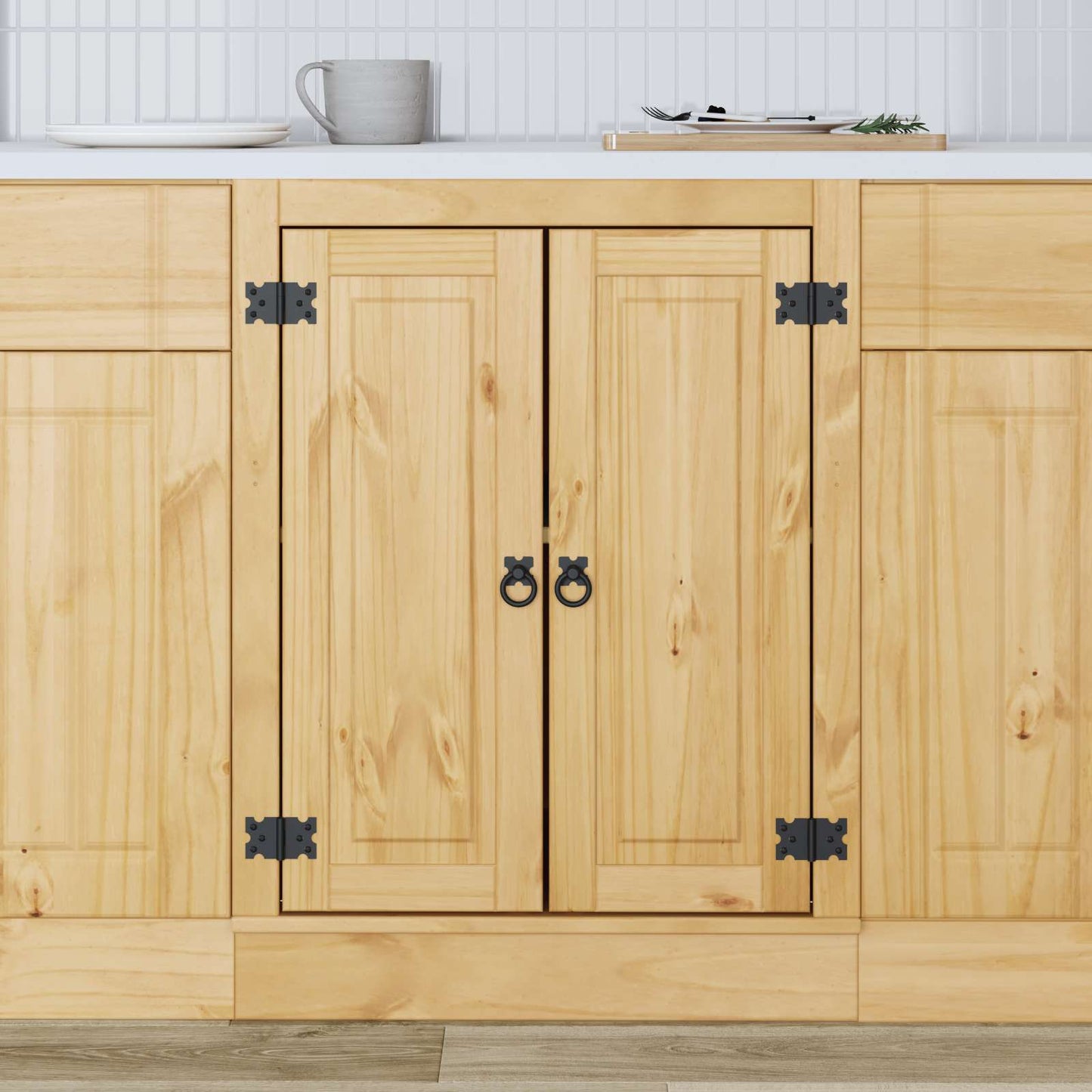 Kast met plank Honing 60 x 46 x 81,5 cm Massief grenenhout