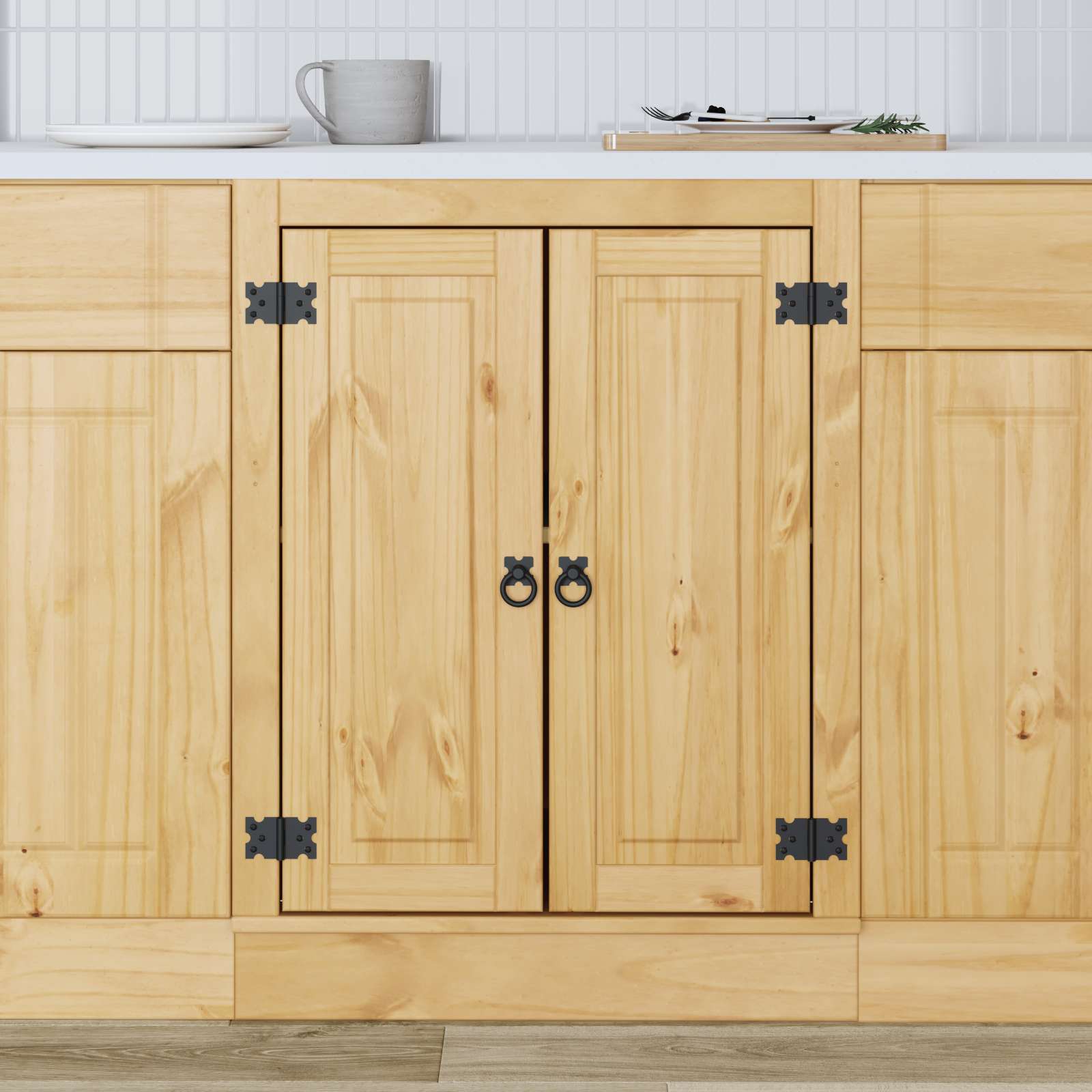 Kast met plank Honing 60 x 46 x 81,5 cm Massief grenenhout