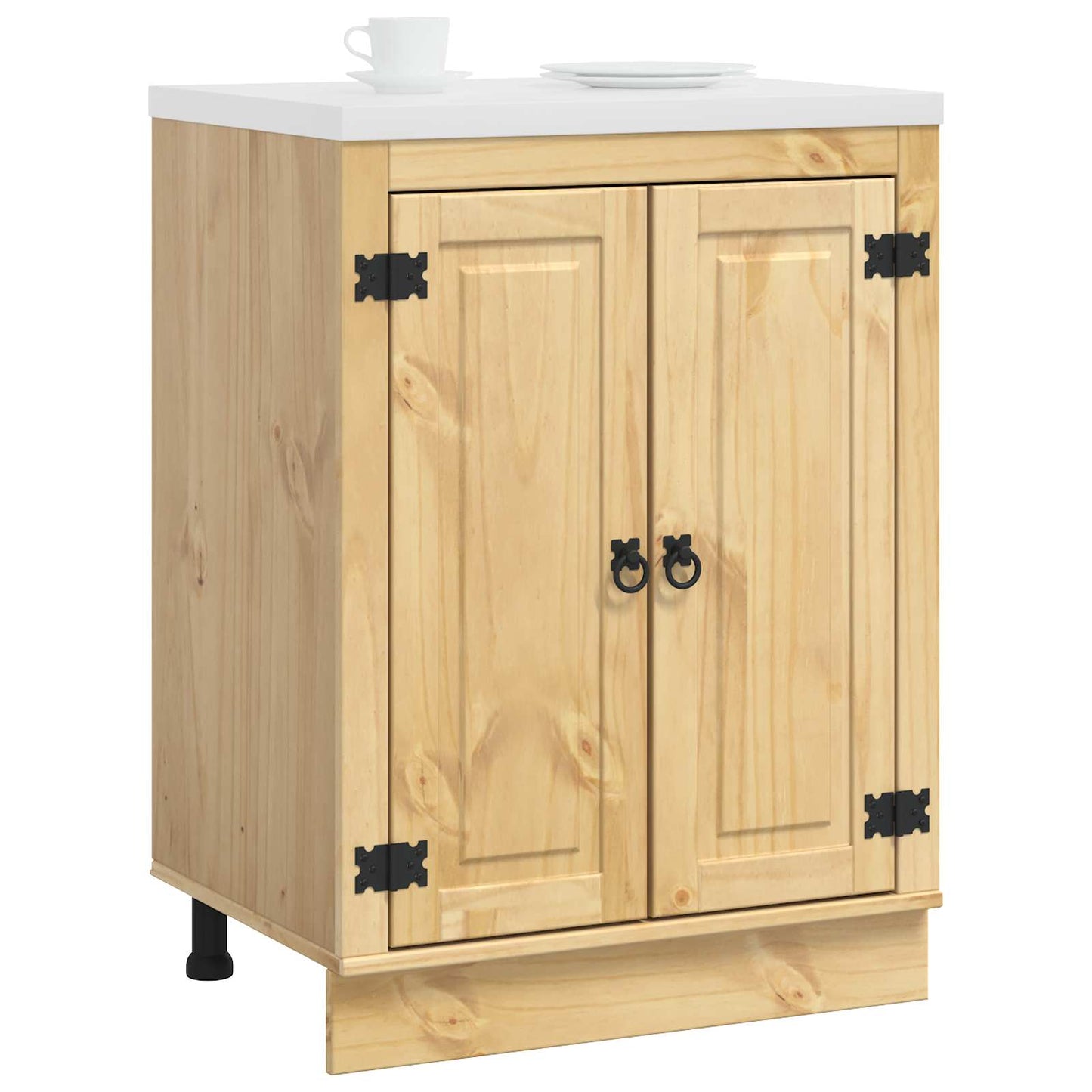 Kast met plank Honing 60 x 46 x 81,5 cm Massief grenenhout