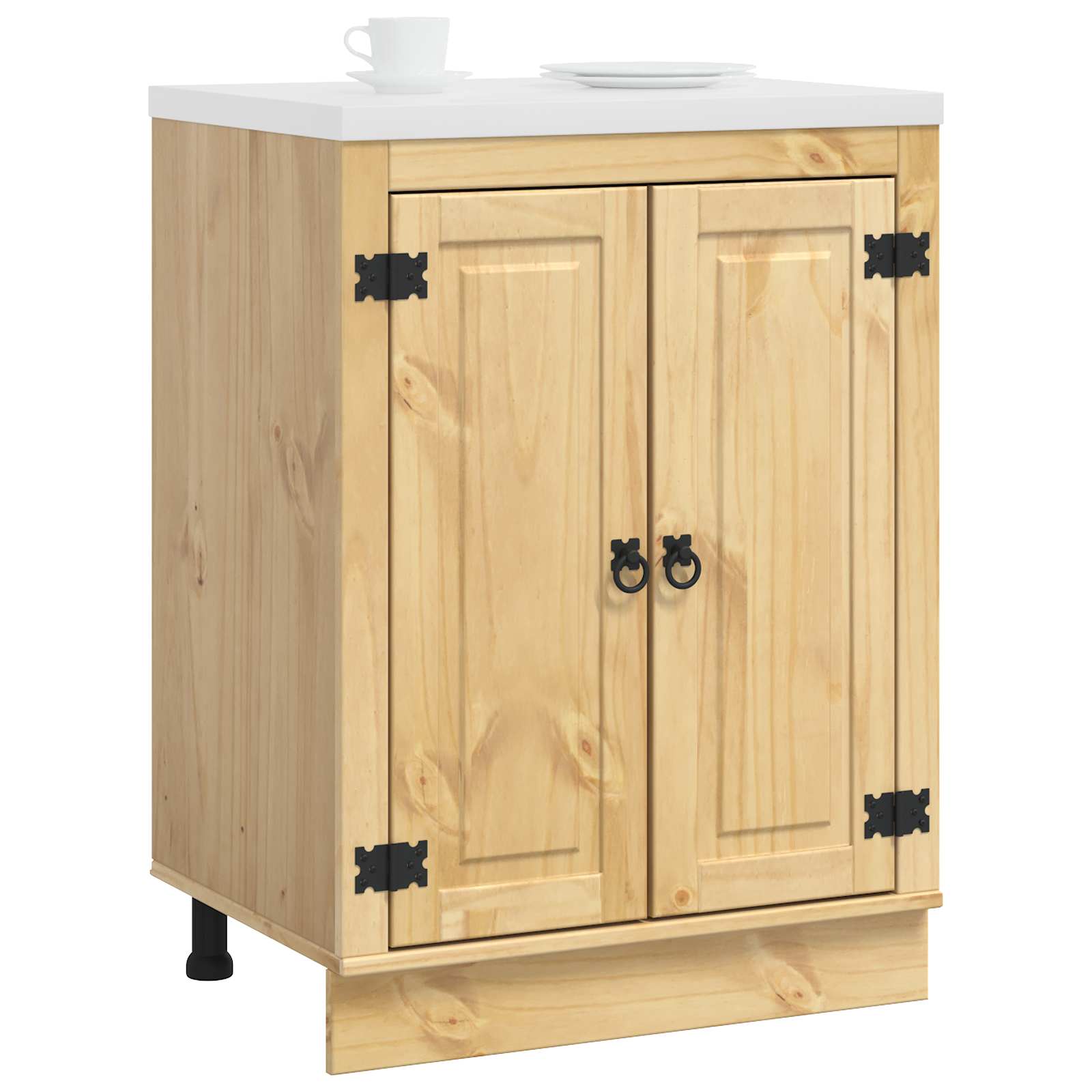 Kast met plank Honing 60 x 46 x 81,5 cm Massief grenenhout