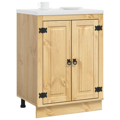 Kast met plank Honing 60 x 46 x 81,5 cm Massief grenenhout