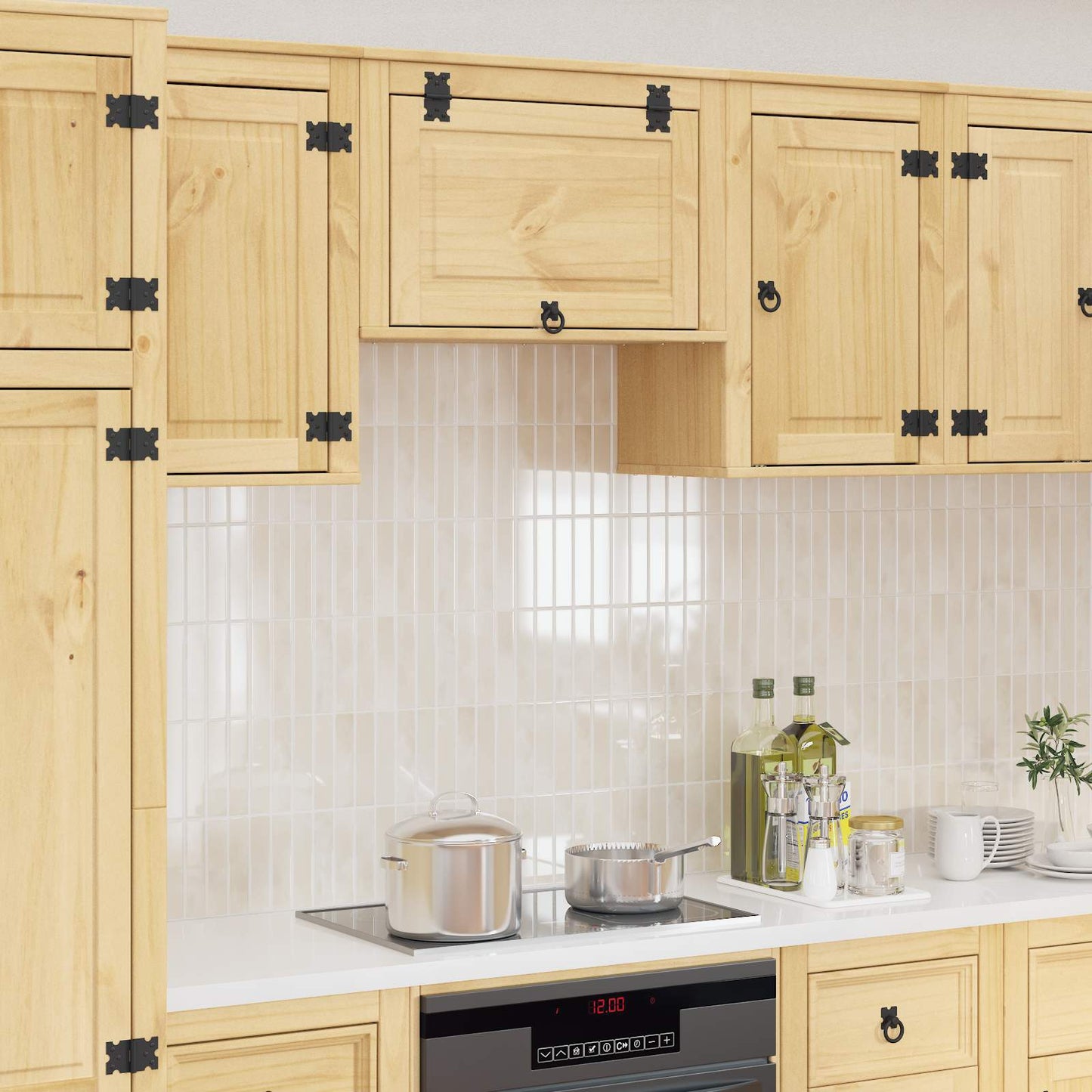 Kast met opslag Honing 60 x 32 x 40 cm Massief grenenhout
