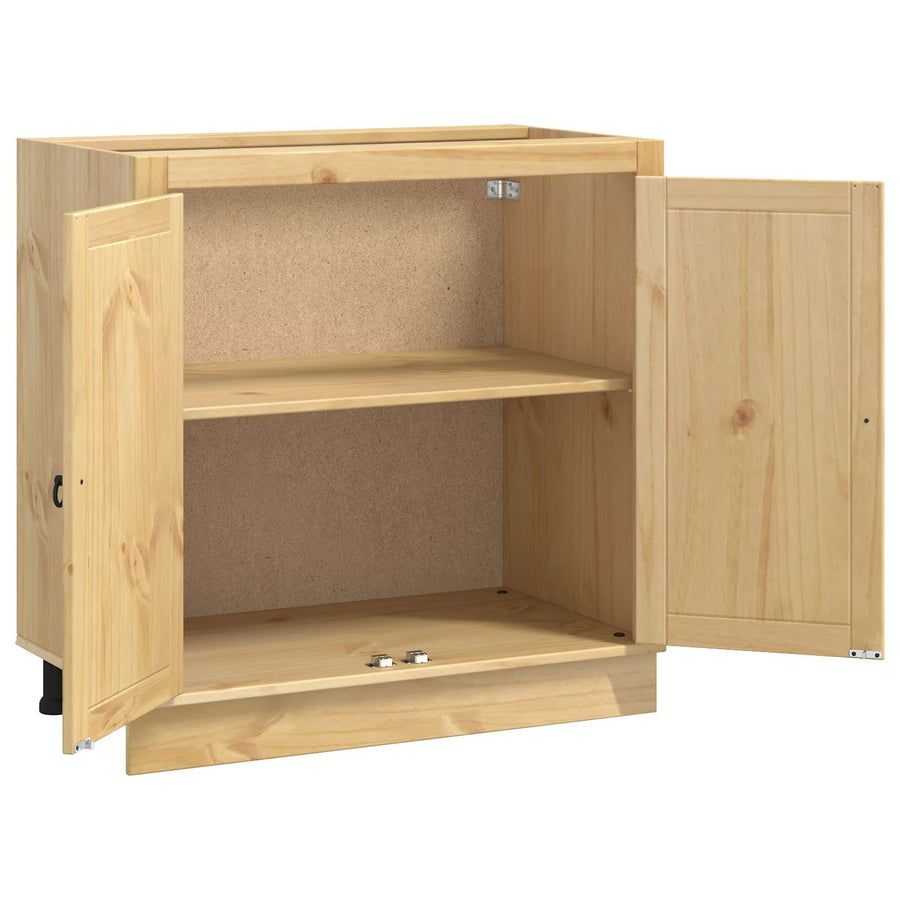 Kast met plank Honing 80 x 46 x 81,5 cm Massief grenenhout