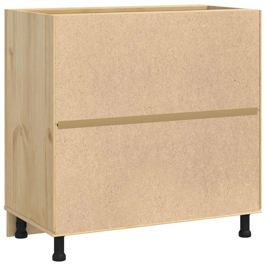 Kast met plank Honing 80 x 46 x 81,5 cm Massief grenenhout