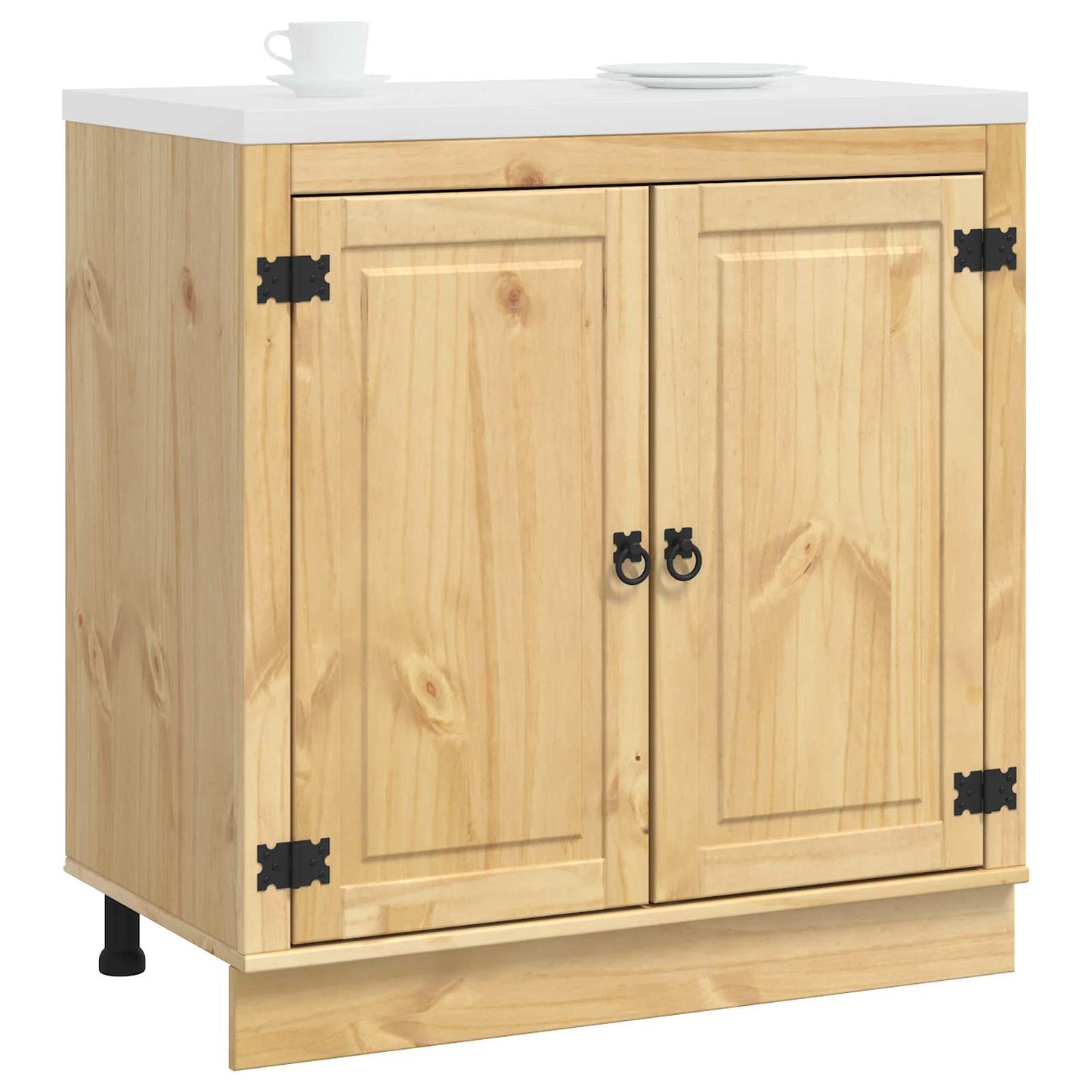 Kast met plank Honing 80 x 46 x 81,5 cm Massief grenenhout