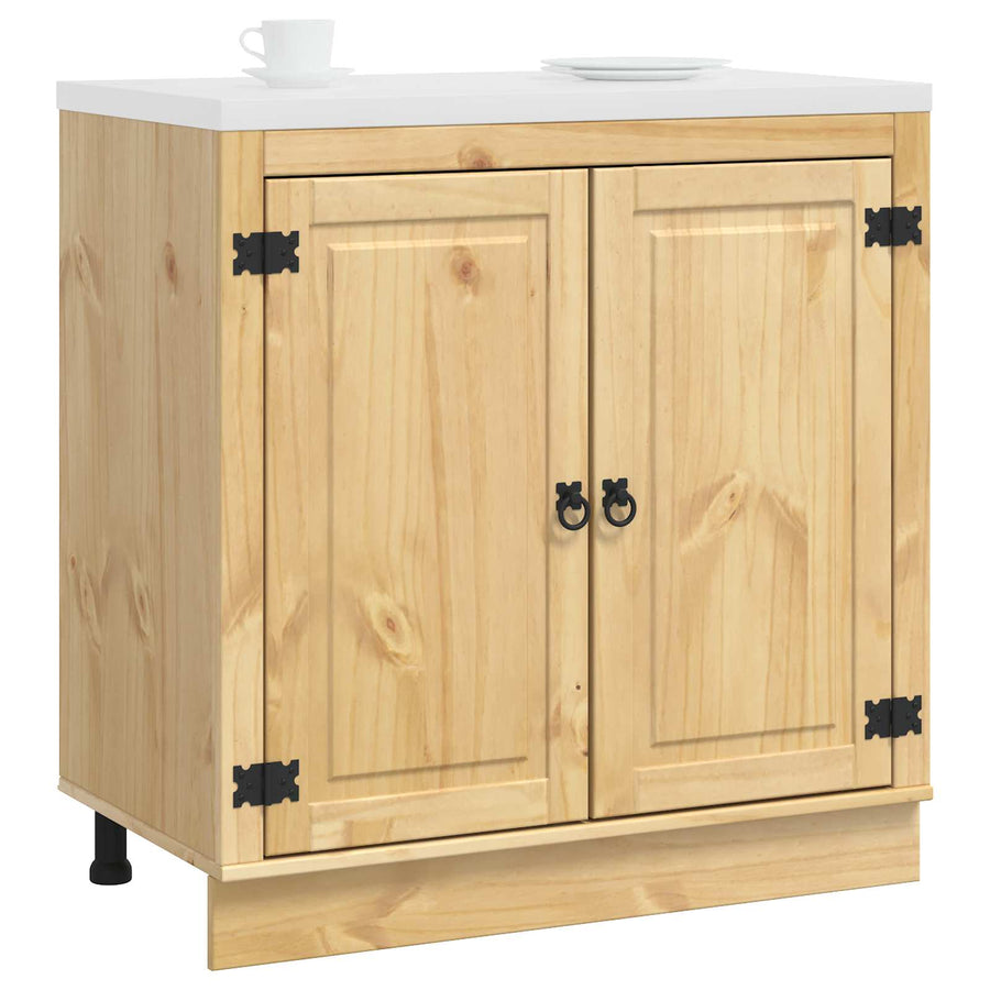 Kast met plank Honing 80 x 46 x 81,5 cm Massief grenenhout