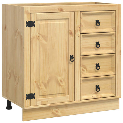 Kast met lade Honing 80 x 46 x 81,5 cm Massief grenenhout