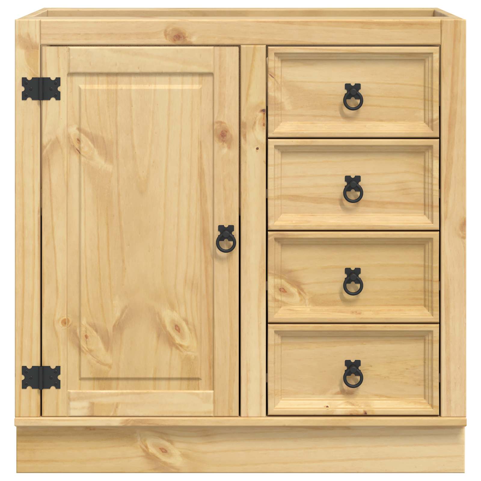 Kast met lade Honing 80 x 46 x 81,5 cm Massief grenenhout