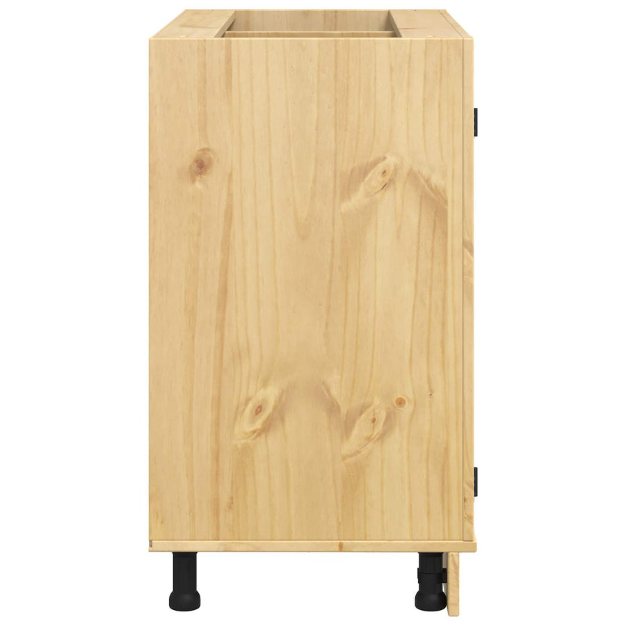 Kast met lade Honing 80 x 46 x 81,5 cm Massief grenenhout
