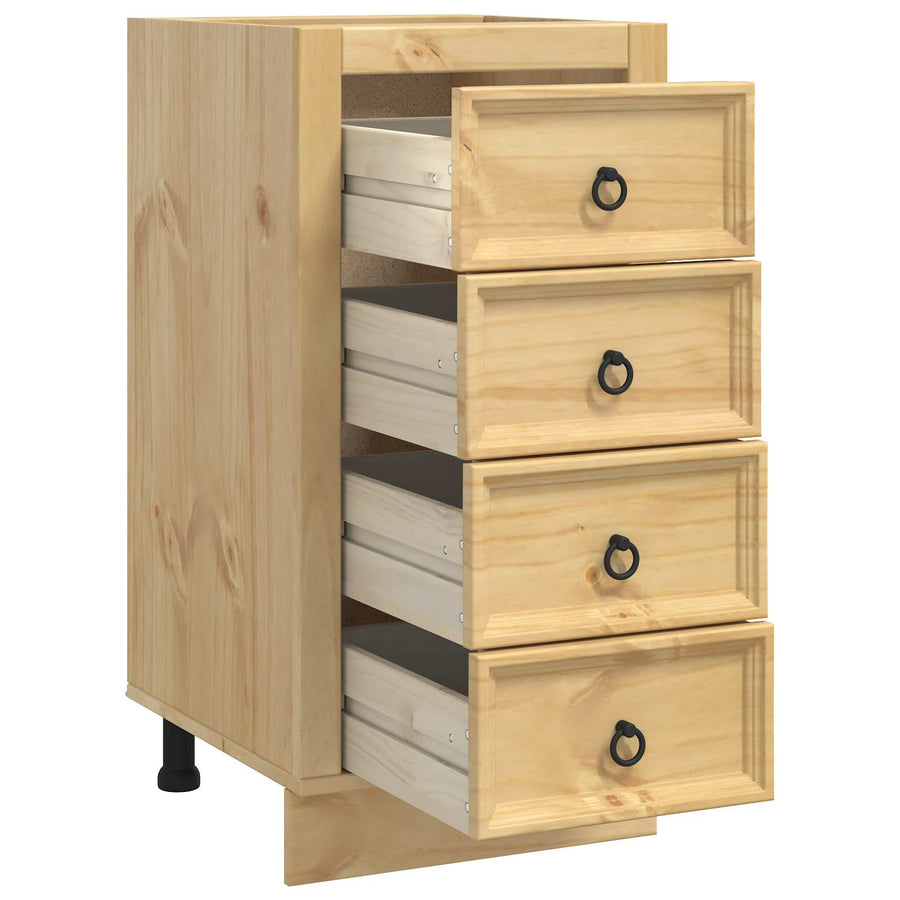 Kast met lade Honing 40 x 46 x 81,5 cm Massief grenenhout