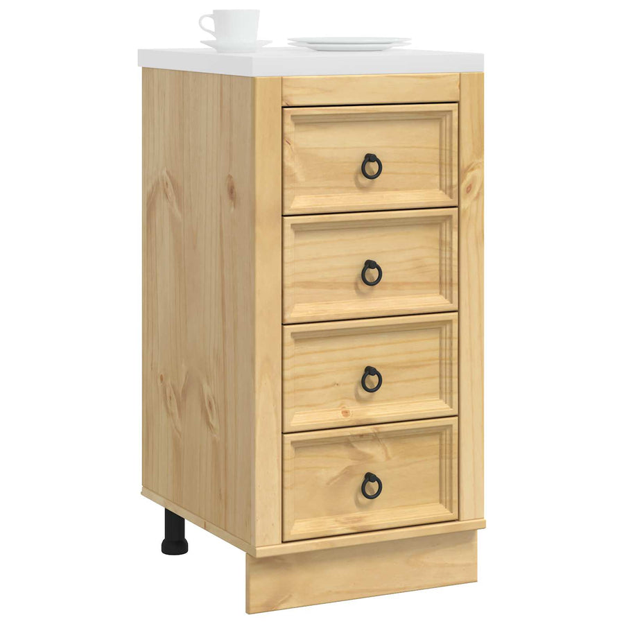 Kast met lade Honing 40 x 46 x 81,5 cm Massief grenenhout