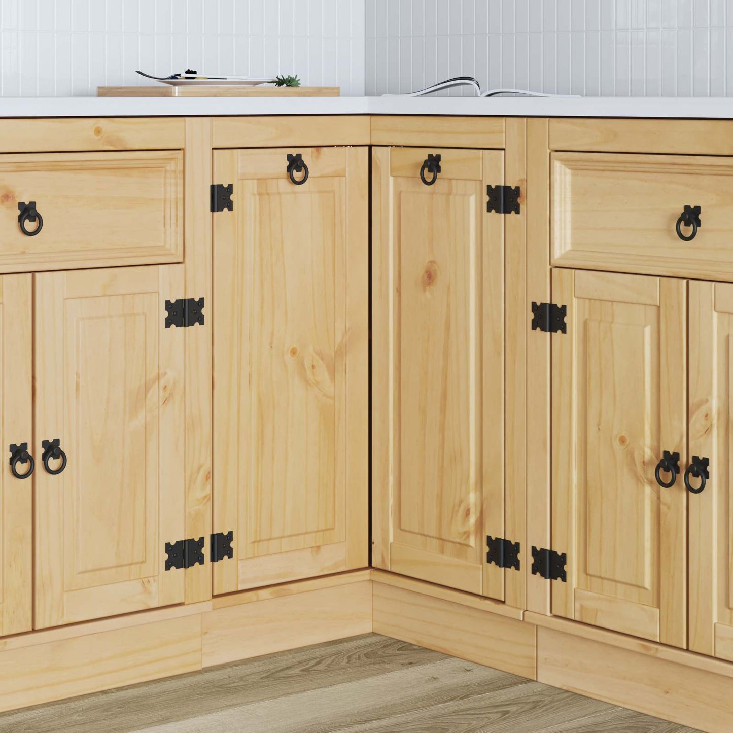 Kast met plank Honing 60 x 32 x 40 cm Massief grenenhout