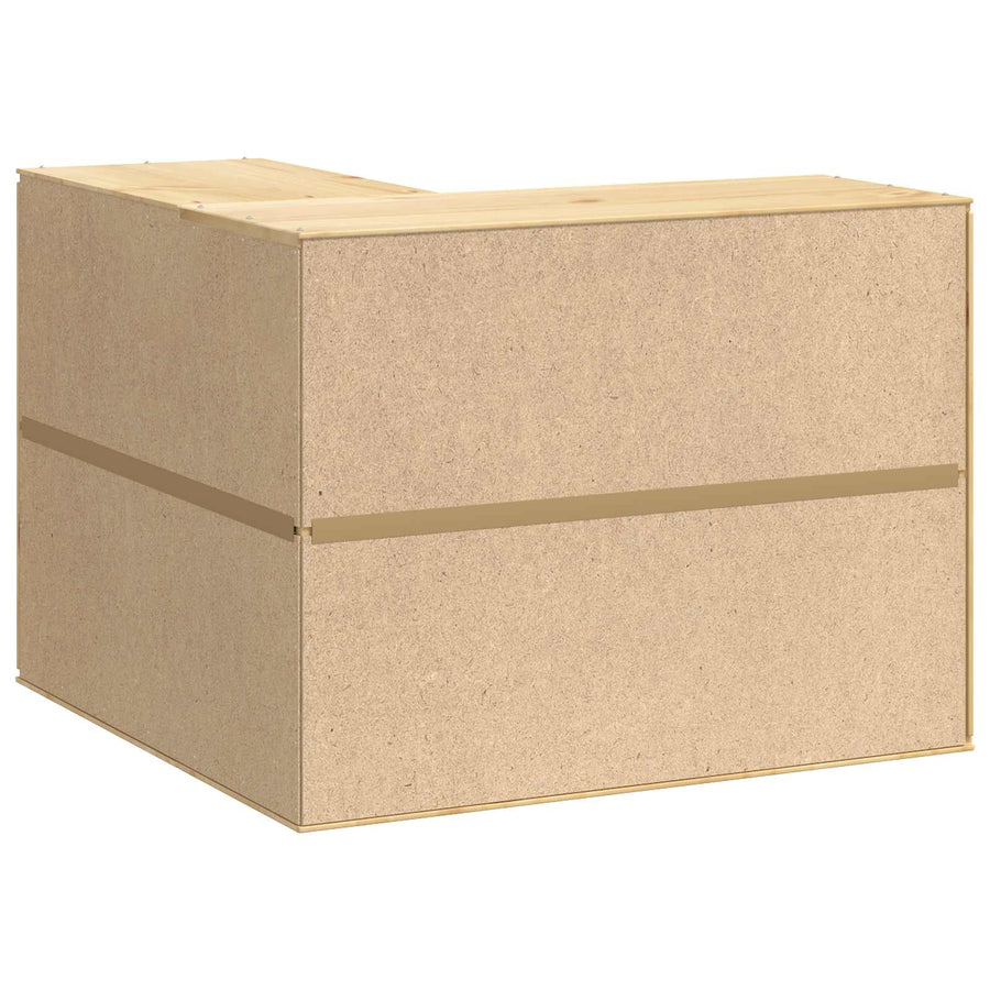 Kast met plank Honing 80 x 80 x 60 cm Massief grenenhout