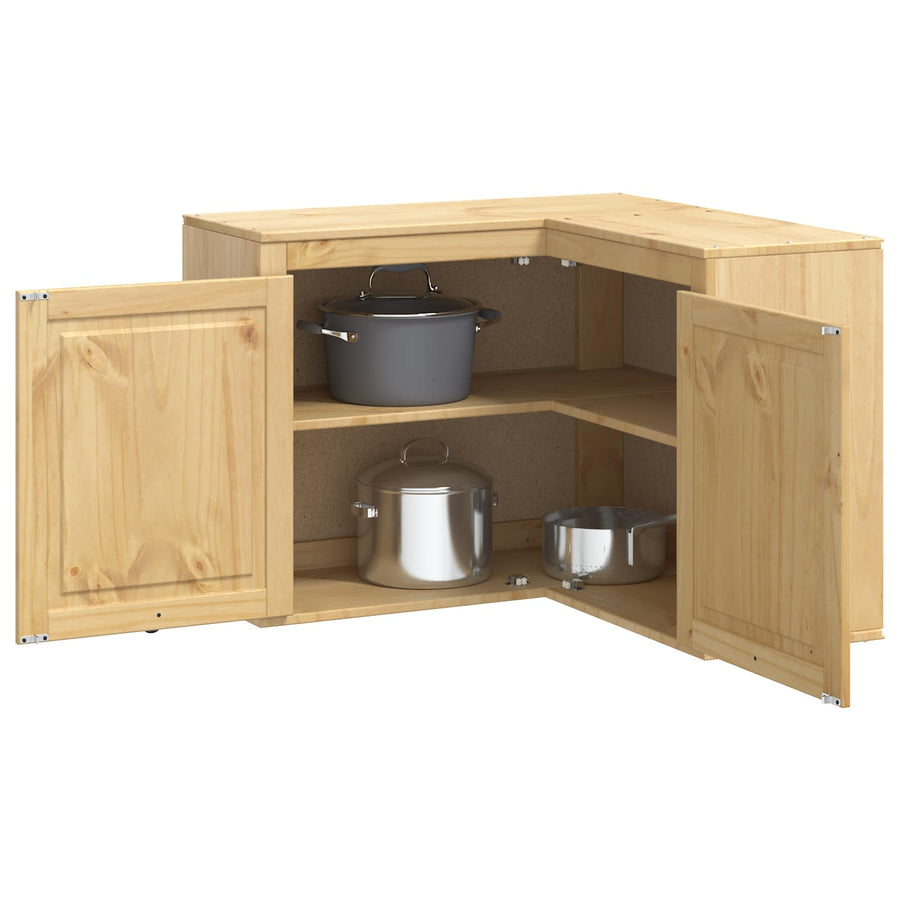 Kast met plank Honing 80 x 80 x 60 cm Massief grenenhout