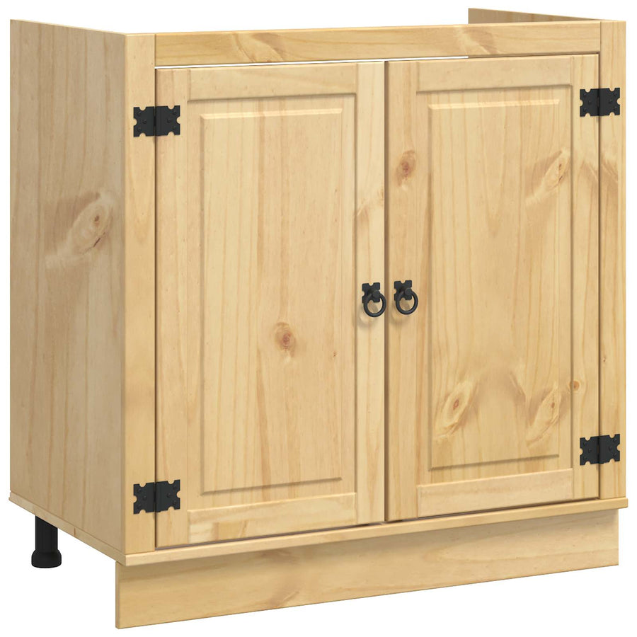Kast met opslag Honing 80 x 46 x 81,5 cm Massief grenenhout