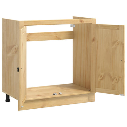 Kast met opslag Honing 80 x 46 x 81,5 cm Massief grenenhout