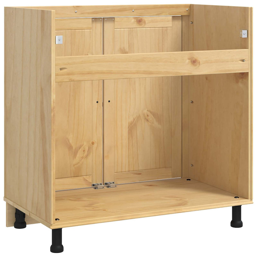 Kast met opslag Honing 80 x 46 x 81,5 cm Massief grenenhout
