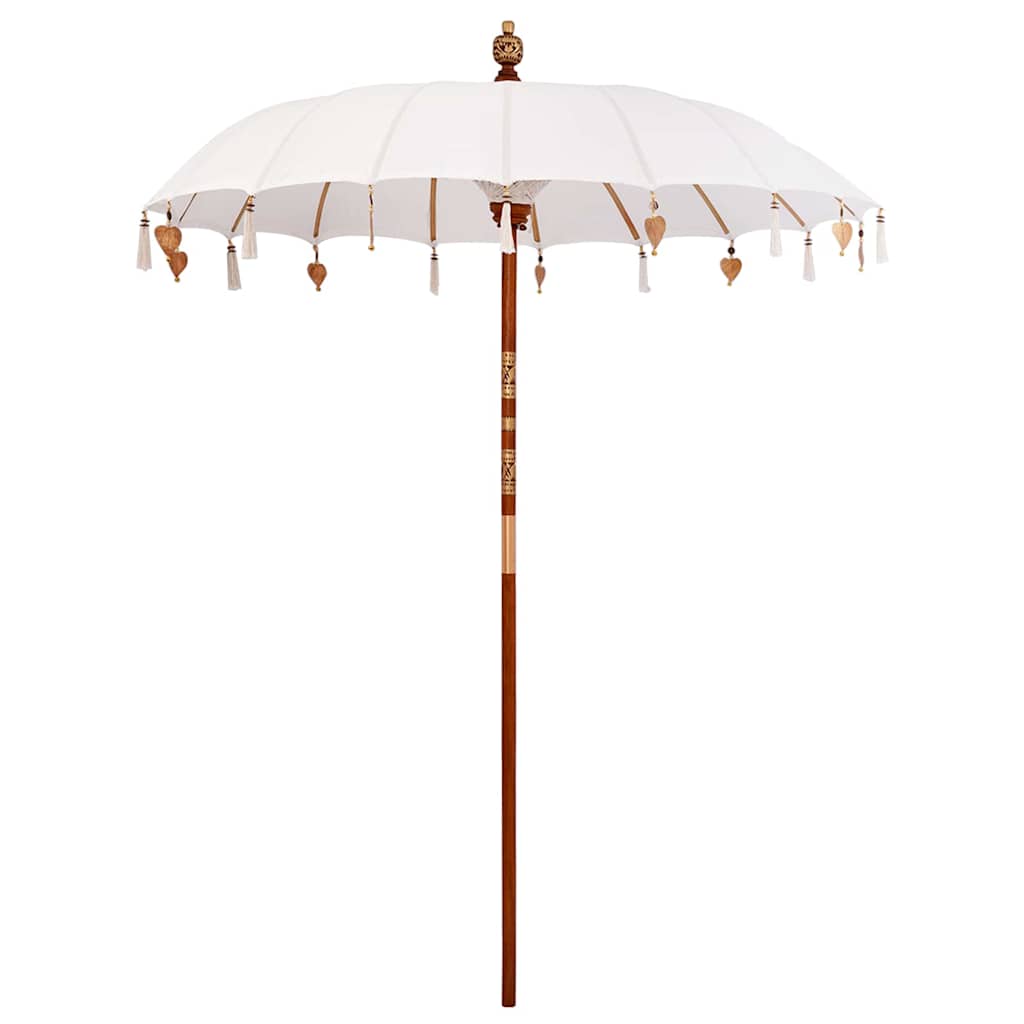 Parasol Crème x 250 cm Katoen en massief hout