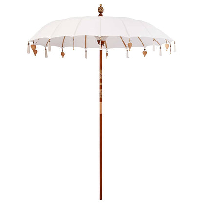 Parasol Crème x 250 cm Katoen en massief hout