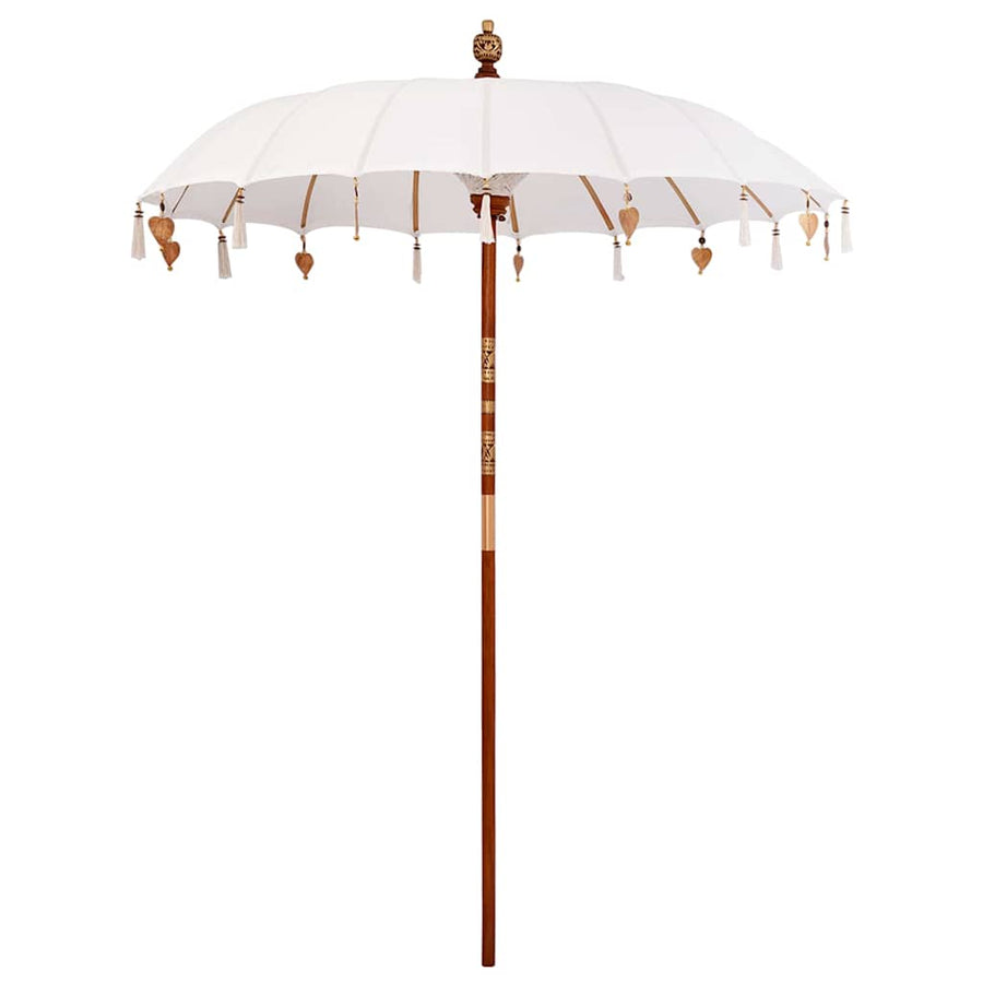 Parasol Crème x 250 cm Katoen en massief hout