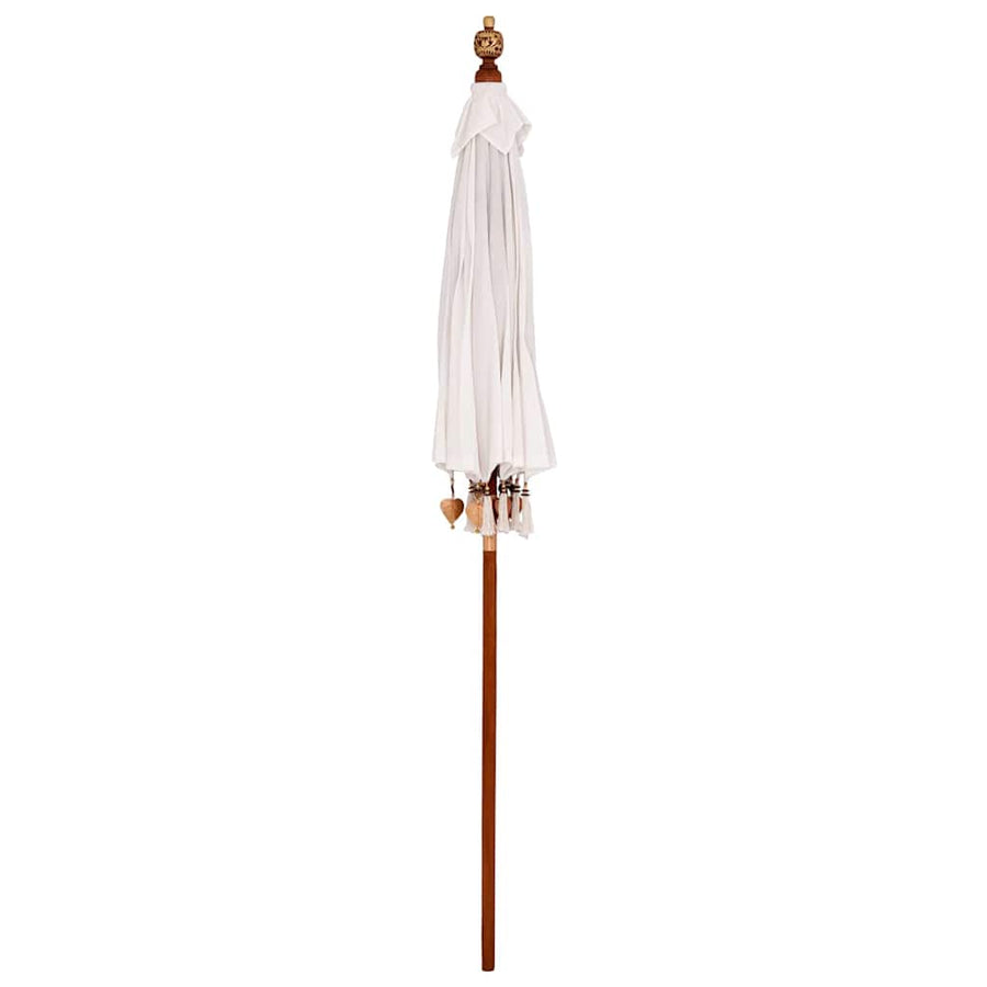 Parasol Crème x 250 cm Katoen en massief hout