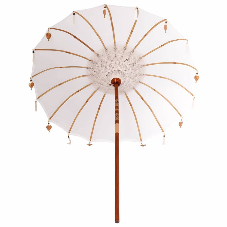 Parasol Crème x 250 cm Katoen en massief hout
