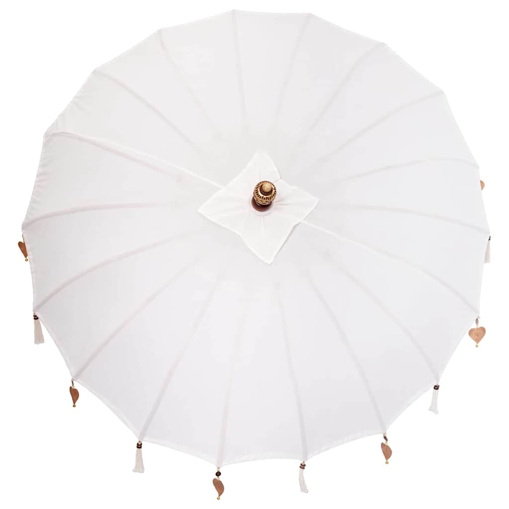 Parasol Crème x 250 cm Katoen en massief hout