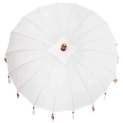 Parasol Crème x 250 cm Katoen en massief hout