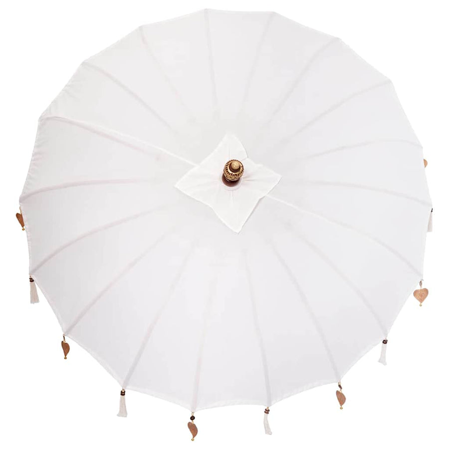 Parasol Crème x 250 cm Katoen en massief hout
