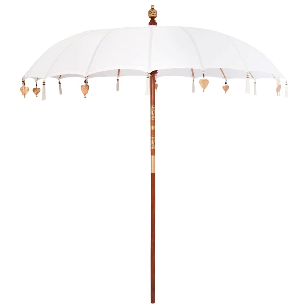 Parasol Crème x 250 cm Katoen en massief hout