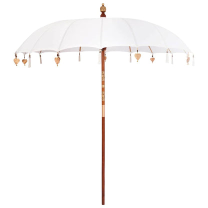 Parasol Crème x 250 cm Katoen en massief hout