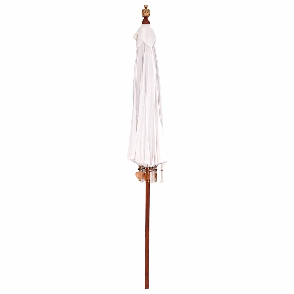 Parasol Crème x 250 cm Katoen en massief hout