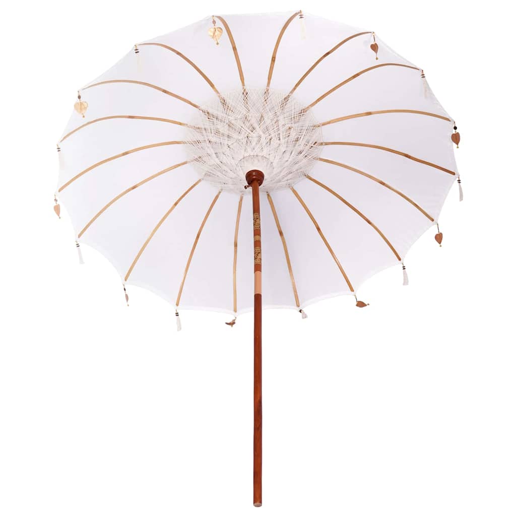 Parasol Crème x 250 cm Katoen en massief hout
