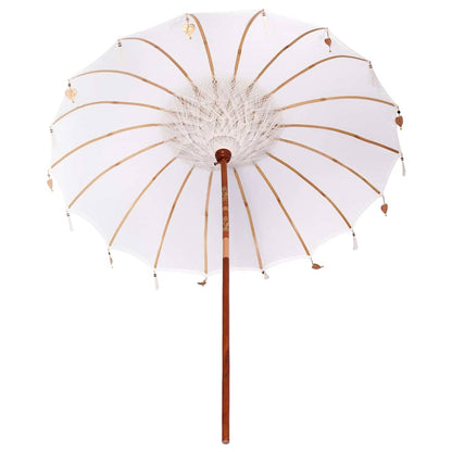 Parasol Crème x 250 cm Katoen en massief hout