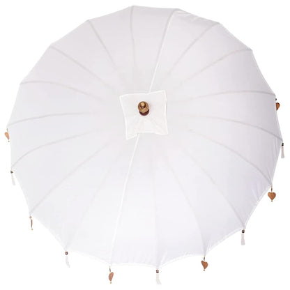 Parasol Crème x 250 cm Katoen en massief hout