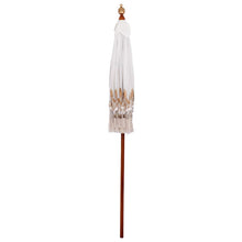 Parasol Crème 180-190 cm Katoenen stoffen & Hout & Bamboe
