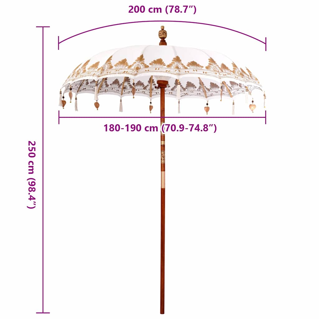Parasol Anders Crème x 250 cm