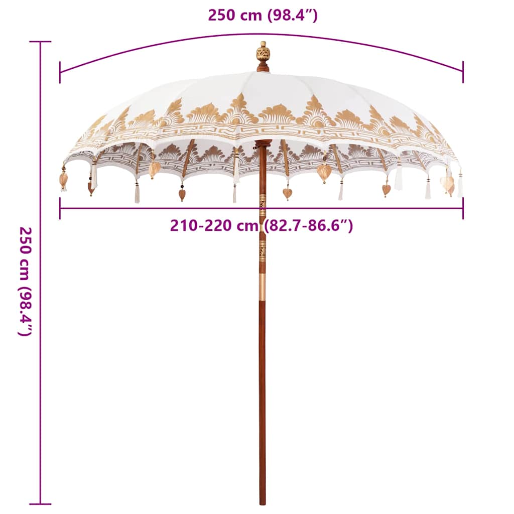 Parasol Anders Crème x 250 cm