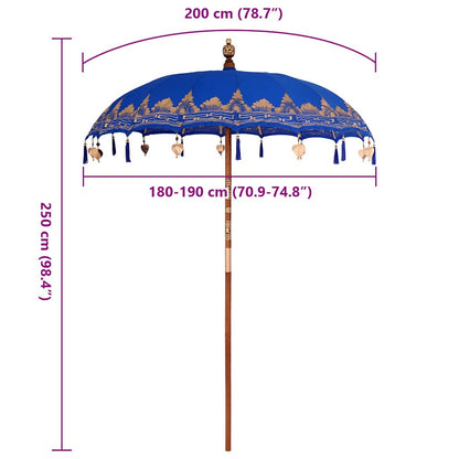 Parasol Anders Blauw x 250 cm