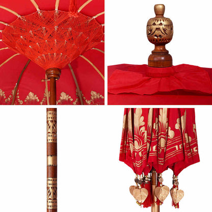 Balinese Parasol Rood 185 x 185 x 260 cm