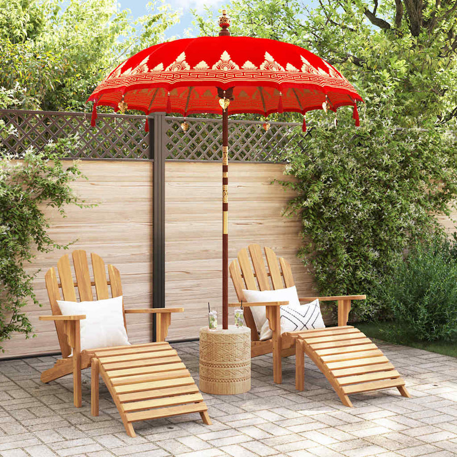 Balinese Parasol Rood 185 x 185 x 260 cm