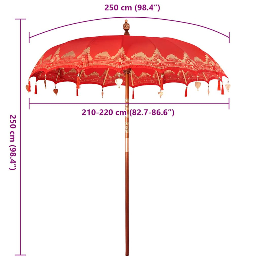 Parasol Anders Rood x 250 cm