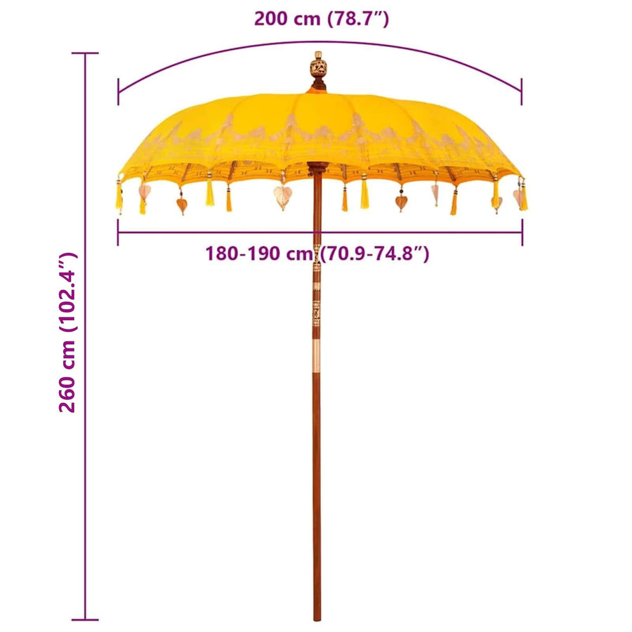 Balinese Parasol 185 X 185 X 260 Cm Ø 180-190 cm