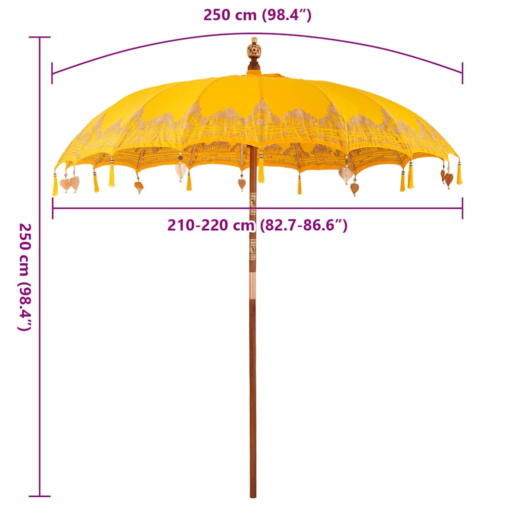 Parasol Anders Geel x 250 cm